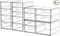 Makeup Organizer With 16 Drawers, 4 Pieces Desktop Office Supplies, Desk Organizers, Clear Desk Accessories, Dustproof Drawer Storage for Makeup, Jewelry, Pen, Stationery